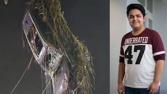 Yuvraj Mehta's car fell into a deep pit in sector 150 in Greater Noida. (X)