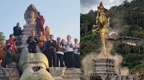 Buddha statue replaces Hindu deity's idol at disputed Thailand–Cambodia border site