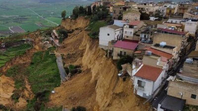 Landslide causes massive damage in Italian town. (X)