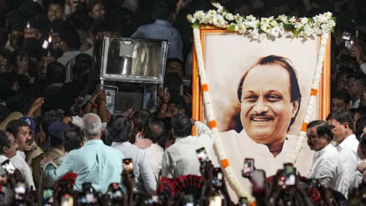 Ajit Pawar cremated with full state honours in Baramati amid sea of supporters Ajit Pawar cremated with full state honours in Baramati amid sea of supporters