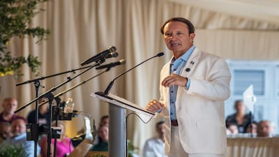 Louisiana Governor Jeff Landry speaks during a christening ceremony for the ECO Liberty at the Port of New Orleans in New Orleans, Louisiana, US, on June 28, 2025. Reuters File