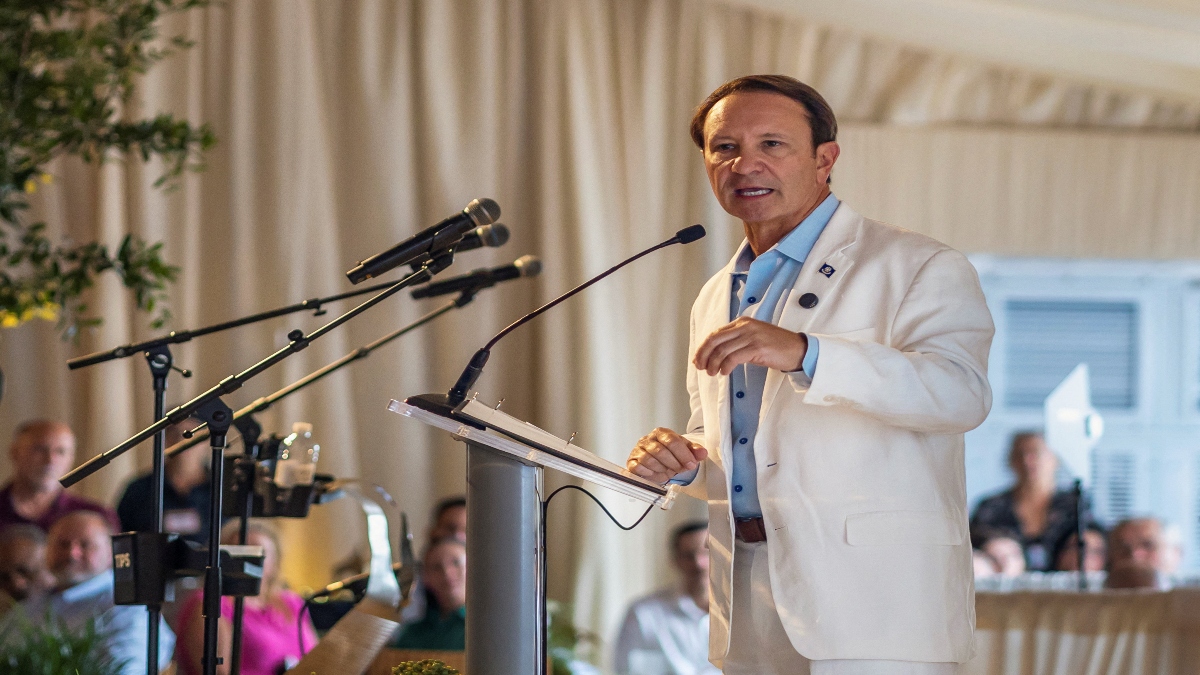 Louisiana Governor Jeff Landry speaks during a christening ceremony for the ECO Liberty at the Port of New Orleans in New Orleans, Louisiana, US, on June 28, 2025. Reuters File Louisiana Governor Jeff Landry speaks during a christening ceremony for the ECO Liberty at the Port of New Orleans in New Orleans, Louisiana, US, on June 28, 2025. Reuters File