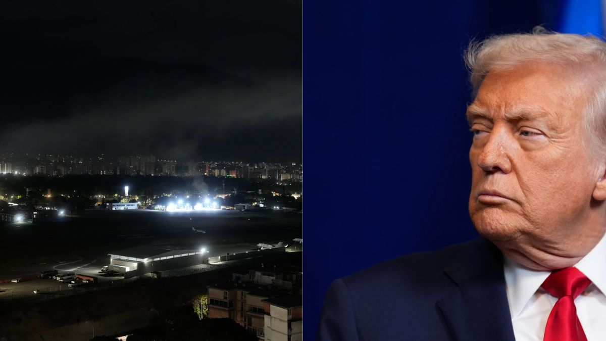 Smoke raises at La Carlota airport after explosions and low-flying aircraft were heard in Caracas, Venezuela, Saturday, Jan. 3, 2026. AP Smoke raises at La Carlota airport after explosions and low-flying aircraft were heard in Caracas, Venezuela, Saturday, Jan. 3, 2026. AP