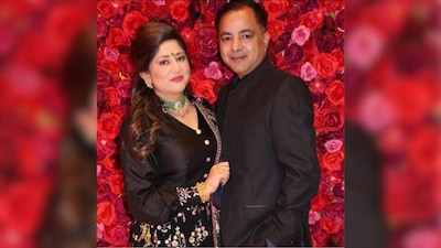 51-year-old Vijay Kumar with wife Meenu Dogra. Image: Facebook
