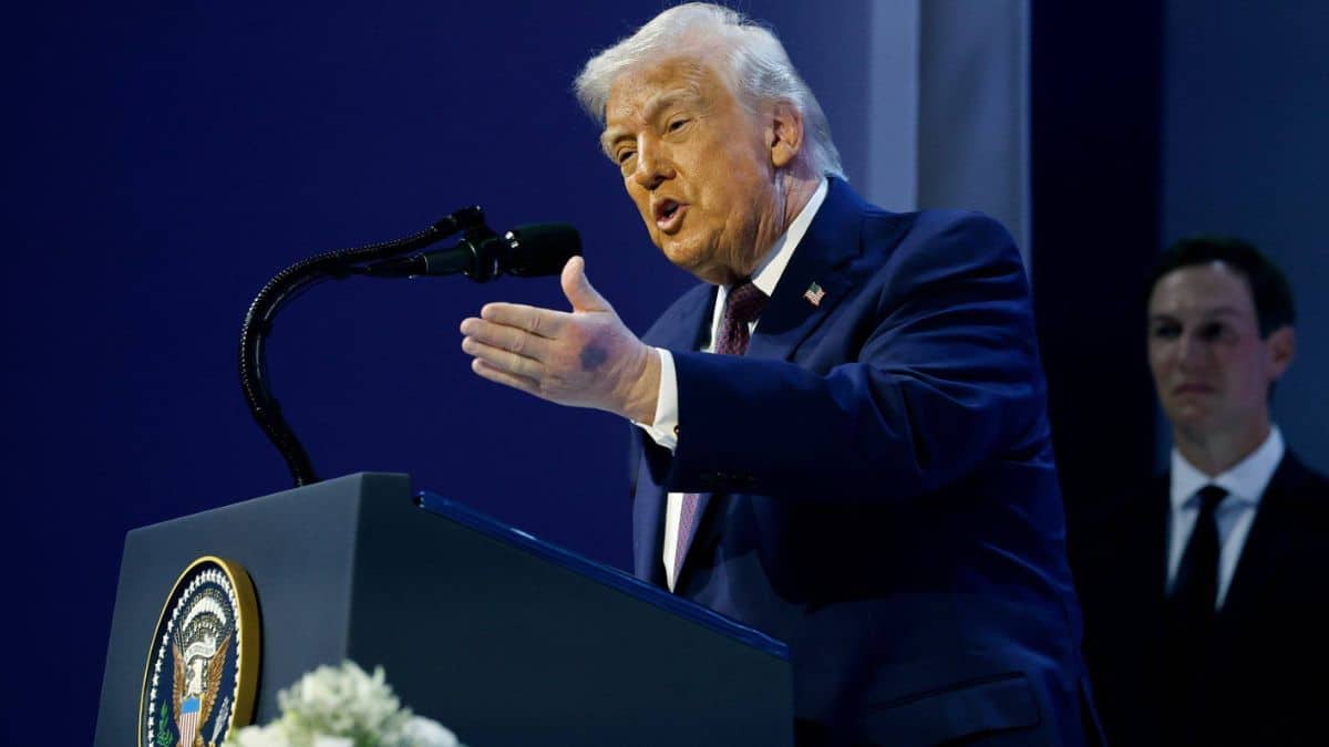 Now Trump seen with purple bruise at Davos. Why do these marks keep appearing?