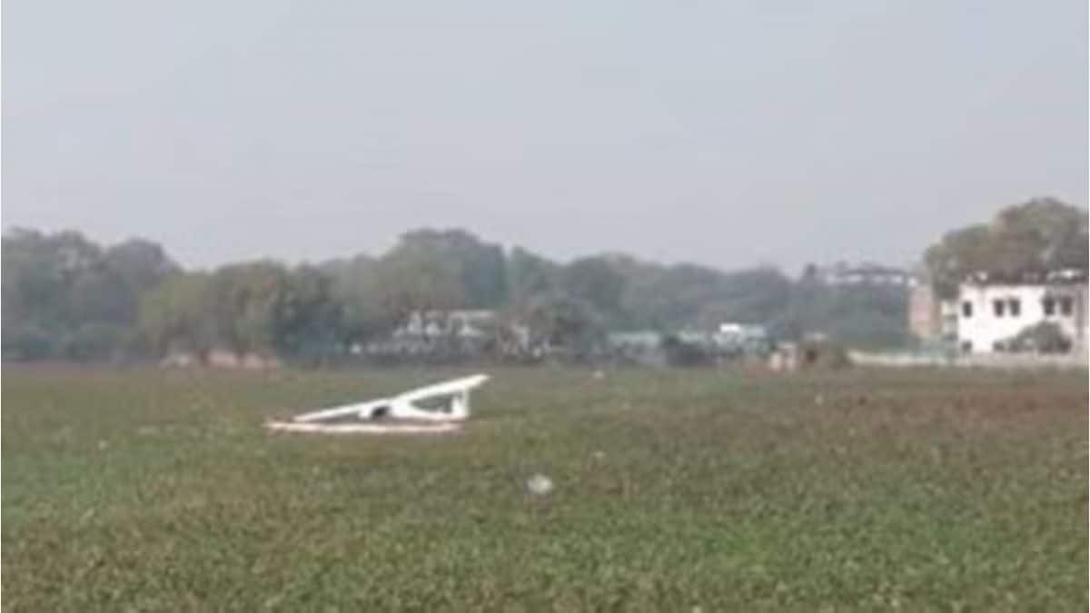 Indian Air Force’s trainee aircraft crashes in Prayagraj pond, pilot ejects safely | Watch video