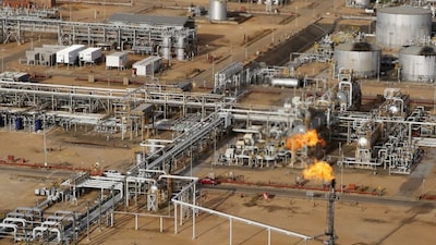 A flame burning natural gas is seen at an heavy-crude treatment plant operated by Venezuela's state oil company PDVSA, in the oil rich Orinoco belt, near Cabrutica at the state of Anzoategui, April 16, 2015. File Image/Reuters