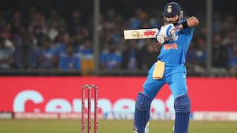 India's Virat Kohli plays a shot during the third One Day International cricket match between India and New Zealand in Indore, India, Sunday, Jan. 18, 2026. (AP)