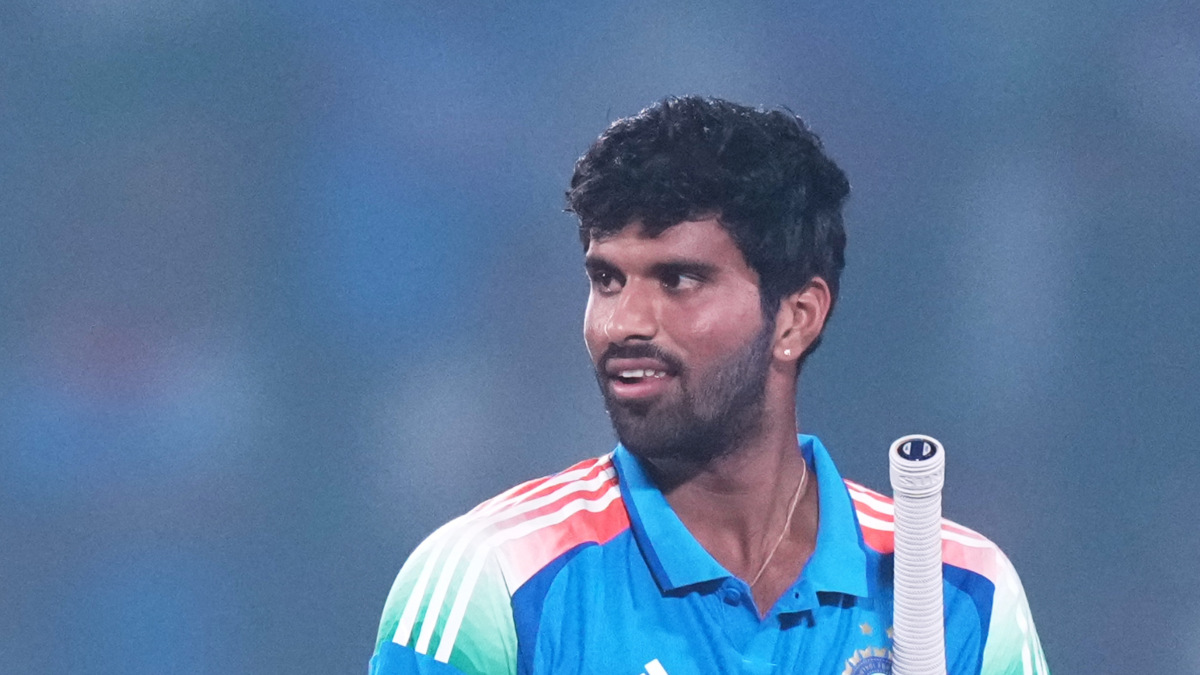 Despite suffering a rib injury, Washington Sundar walked out to bat during India's chase and steered his team to a four-wicket victory in the company of KL Rahul. AP Despite suffering a rib injury, Washington Sundar walked out to bat during India's chase and steered his team to a four-wicket victory in the company of KL Rahul. AP