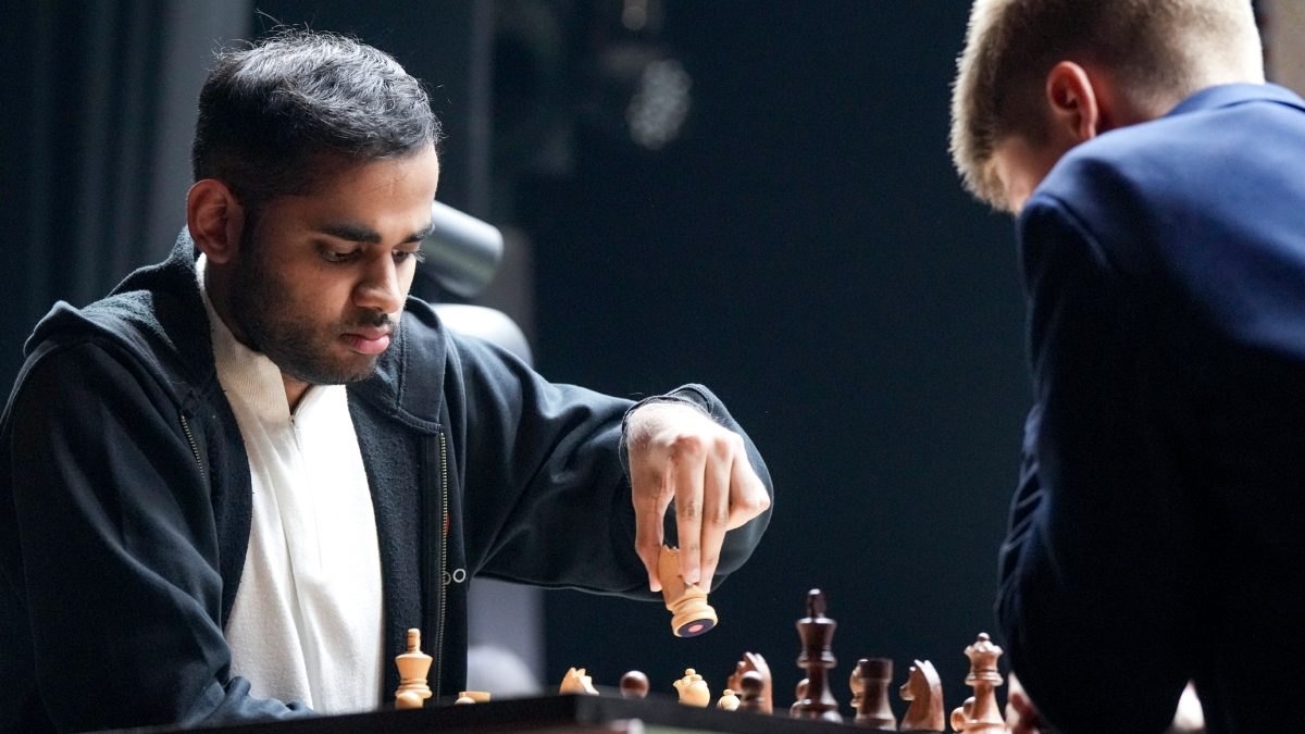 India's grandmaster (GM) Arjun Erigaisi competes against Russian GM Volodar Murzin during a match at the Tata Steel Chess India 2026 Rapid and Blitz Open tournament, in Kolkata, Saturday, Jan. 10, 2026. PTI India's grandmaster (GM) Arjun Erigaisi competes against Russian GM Volodar Murzin during a match at the Tata Steel Chess India 2026 Rapid and Blitz Open tournament, in Kolkata, Saturday, Jan. 10, 2026. PTI