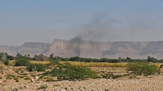 Smoke billows from airstrikes in Yemen that killed seven people, as a Saudi-led coalition responds to advances by the UAE-backed Southern Transitional Council, raising fears of a wider confrontation. (AFP)