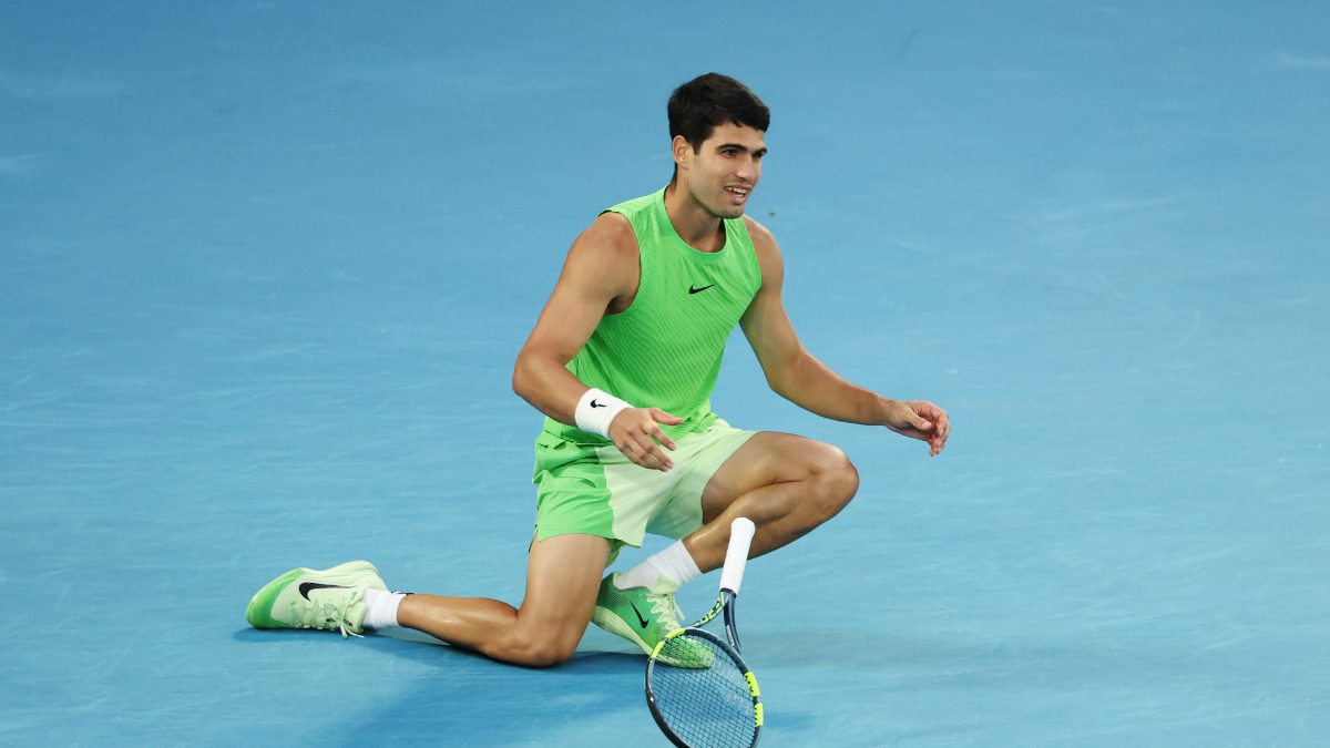 Carlos Alcaraz won from a losing position against Alexander Zverev to reach his first Australian Open final. Image: Reuters Carlos Alcaraz won from a losing position against Alexander Zverev to reach his first Australian Open final. Image: Reuters