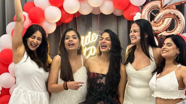 Actress Chahatt Khanna rings in the New Year with a bachelorette bash with her friends