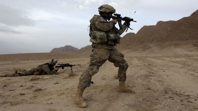 Delta Force members fire their weapons during practice at the Arghandab valley near Kandahar, in southern Afghanistan. According to sources, it was the Delta Force that captured Venezuela's Nicolas Maduro. File image/Reuters
