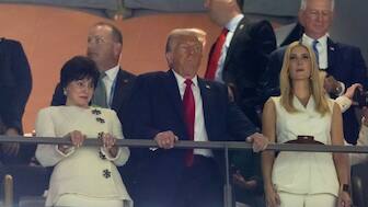 Donald Trump attended last year's Super Bowl with daughter Ivanka Trump. Image: Reuters 