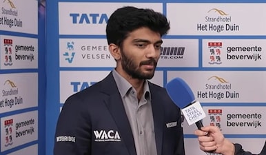 Gukesh is currently in ninth position, ahead of the other three Indians in the race. Image: Tata Steel Chess