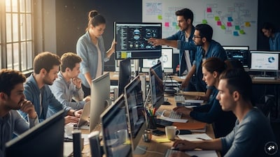 Four in five workers believe artificial intelligence is going to impact their daily tasks at the workplace, according to a survey conducted by Randstand. AI image