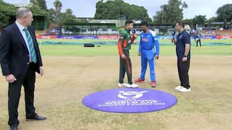 The ongoing IND U19 vs BAN U19 match has seen several rain interruptions and has been delayed. Image: JioStar