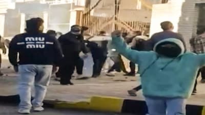 Protestors attacking a government building in Fasa, in southern Iran on December 31, amidst spontaneous nationwide protests driven by dissatisfaction at the country's economic stagnation. UGC/AFP
