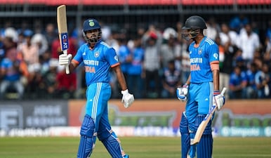 Aakash Chopra thinks Shreyas Iyer is the frontrunner to replace Tilak Varma in the Indian T20I side. AFP