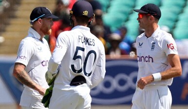 James Anderson expresses shock at Ben Stokes' comments, praising his bowlers. Image: Reuters