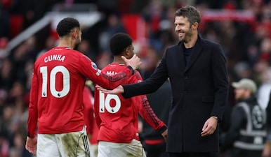Apart from praising players, Michael Carrick also had positive words for coaching staff and fans. Image: Reuters