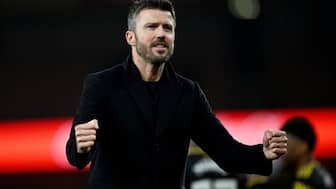 Manchester United manager Michael Carrick celebrates after the match. Image: Reuters