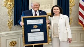The Nobel meet: Trump gets the medal not honour, Machado has the title not power