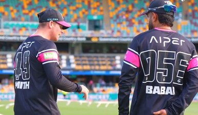 Steve Smith had denied the single to Babar Azam when he was batting on 47. Image: BBL