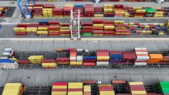 A drone view shows containers at the Port of Baltimore, Maryland. File image/Reuters