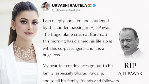 Actress Urvashi Rautela mourns the demise of Maharashtra Deputy CM Ajit Pawar: 'The tragic plane crash at Baramati this morning...'