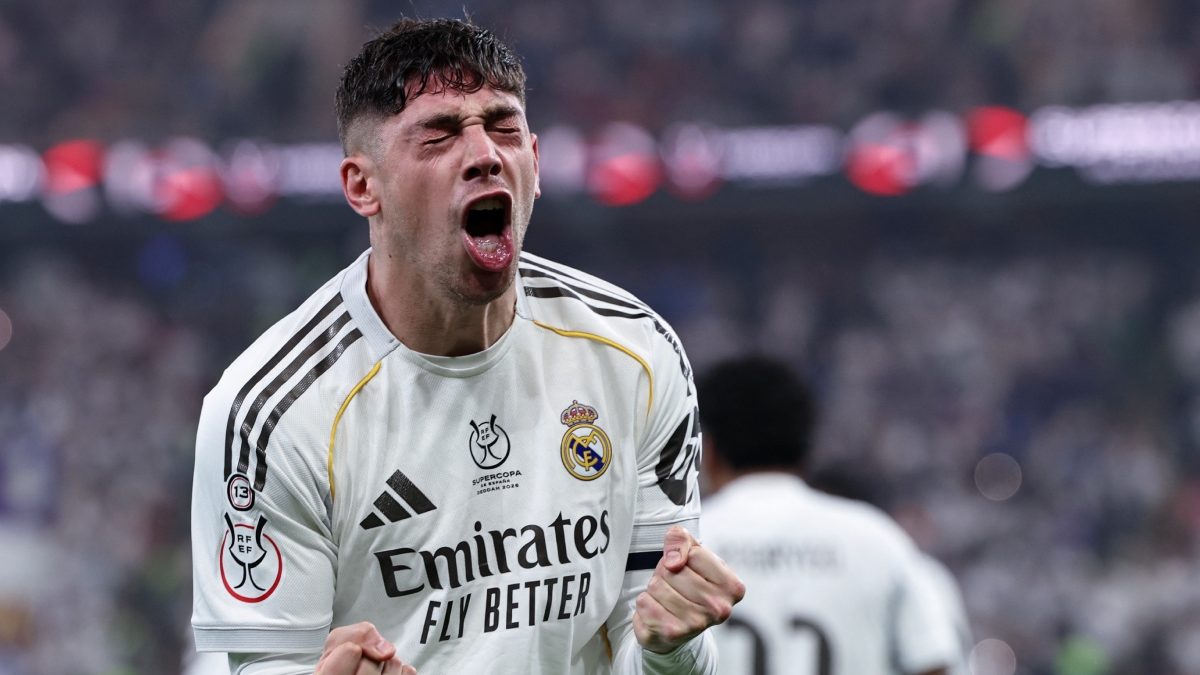 Real Madrid's Uruguayan midfielder #08 Federico Valverde celebrates after scoring his team's first goal during the Spanish Supercup semi-final football match between Atletico Madrid and Real Madrid at King Abdullah Sports City in Jeddah on January 8, 2026. AFP Real Madrid's Uruguayan midfielder #08 Federico Valverde celebrates after scoring his team's first goal during the Spanish Supercup semi-final football match between Atletico Madrid and Real Madrid at King Abdullah Sports City in Jeddah on January 8, 2026. AFP