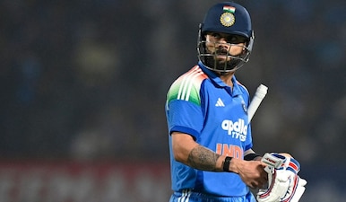 Virat Kohli won his 45th Player of the Match award after his 93-run knock. Image: AFP
