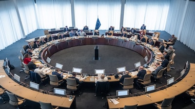 US tariffs weigh on euro zone growth, rate cuts could cushion impact. Source: ECB