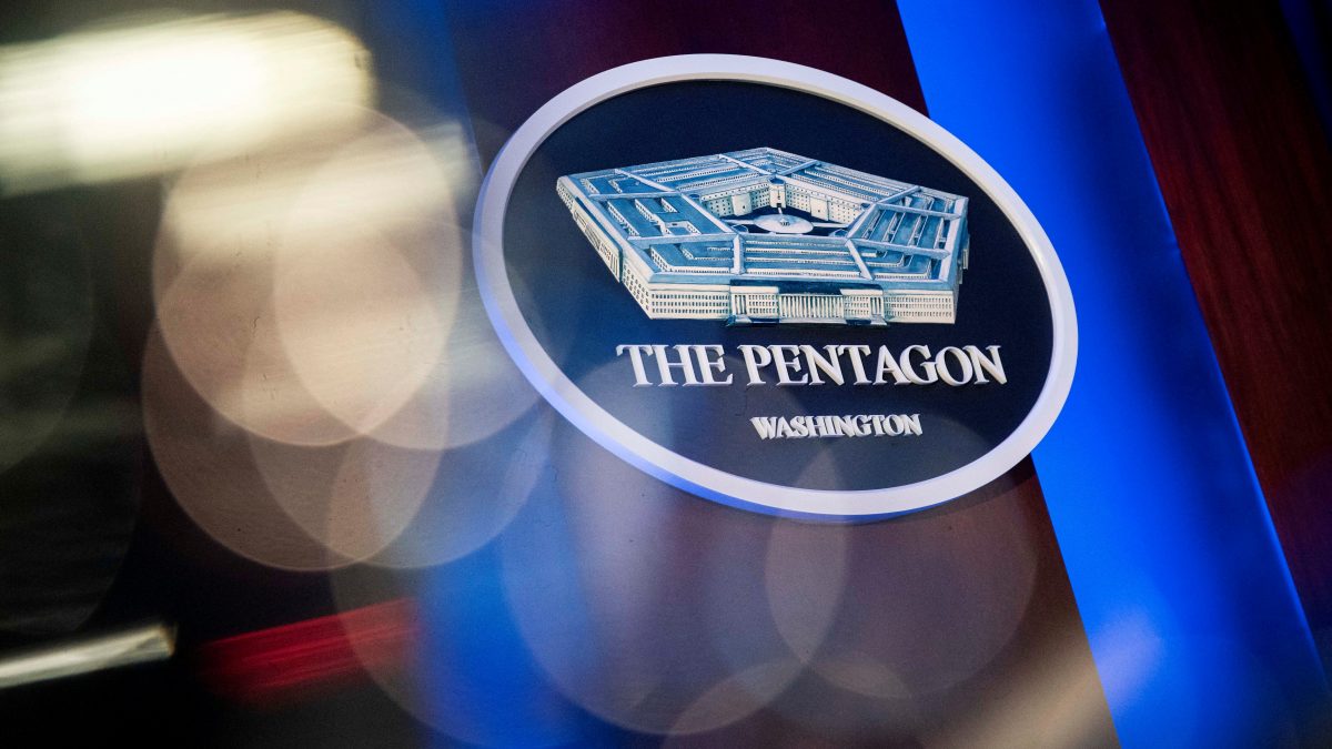 FILE PHOTO: The Pentagon logo is seen behind the podium in the briefing room at the Pentagon in Arlington, Virginia, U.S., January 8, 2020. REUTERS/Al Drago/File Photo FILE PHOTO: The Pentagon logo is seen behind the podium in the briefing room at the Pentagon in Arlington, Virginia, U.S., January 8, 2020. REUTERS/Al Drago/File Photo