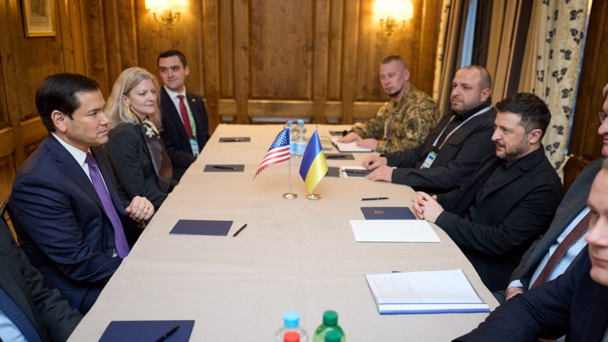 Ukraine's President Volodymyr Zelenskiy and US Secretary of State Marco Rubio attend a meeting at the sidelines of the Munich Security Conference (MSC) in Munich, Germany. File image/Reuters Ukraine's President Volodymyr Zelenskiy and US Secretary of State Marco Rubio attend a meeting at the sidelines of the Munich Security Conference (MSC) in Munich, Germany. File image/Reuters