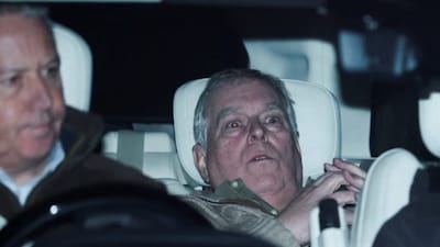 Andrew Mountbatten-Windsor leaving Aylsham police station on the day he was arrested on suspicion of misconduct in public office. Reuters