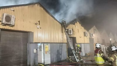 Individuals linked to the Wagner Group were found guilty last year of carrying out an arson attack on a warehouse in London AFP