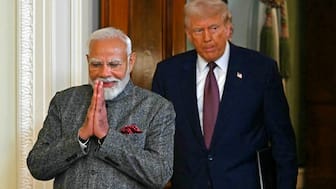US President Donald Trump and Indian Prime Minister Narendra Modi. Image Credit: AFP