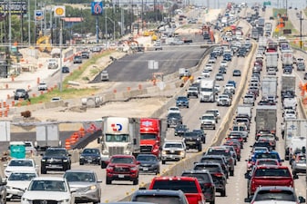 AUSTIN, TEXAS - JULY 30: Vehicles travel along Interstate 35 on July 30, 2025 in Austin, Texas. Under the Trump administration, the EPA is seeking to repeal past findings that greenhouse gas emissions pose a threat to public health. The action is in part to the Trump administration's broader plan to expand oil, natural gas and coal production.   Brandon Bell/Getty Images/AFP (Photo by Brandon Bell / GETTY IMAGES NORTH AMERICA / Getty Images via AFP)