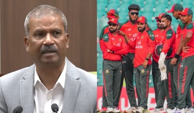 Bangladesh government’s Asif Nazrul has made a U-turn, saying players boycotted India in T20 World Cup. Images: Channel 24/BCB 
