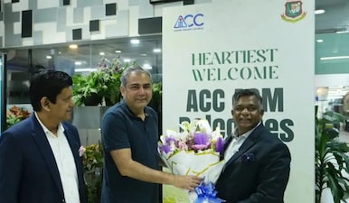 Bangladesh Cricket Board (BCB) representatives will be meeting BCCI members during India vs Pakistan match. Image: BCB/X