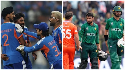 India and Pakistan were off to winning starts on the opening day of the 2026 T20 World Cup, though they were made to work hard by USA and Netherlands respectively. Image: Reuters/AP