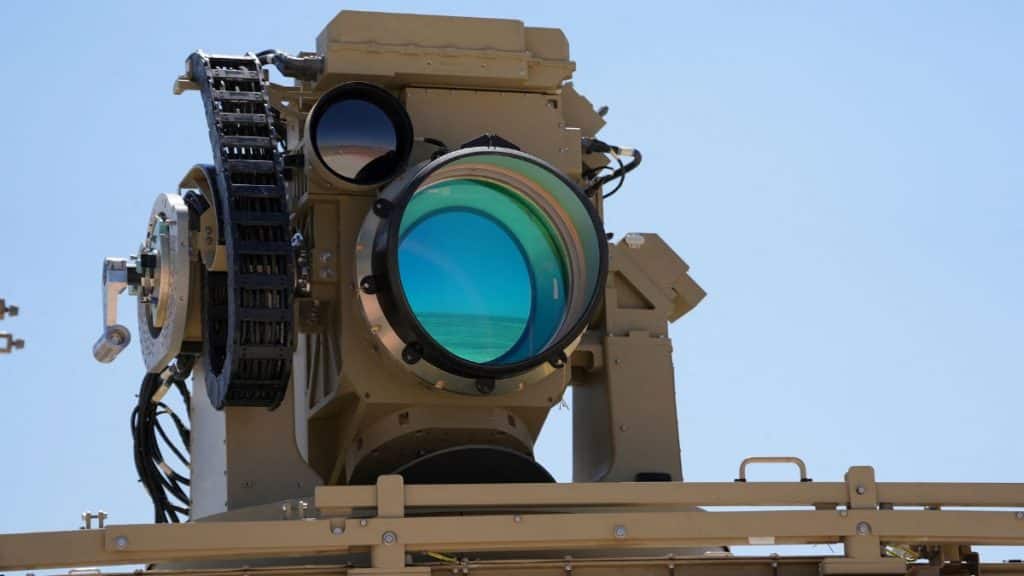 A detail of Iron Beam laser anti-missile interception system, developed by Israel, is seen in this handout image obtained by Reuters on September 17, 2025. Israel Defence Ministry/Handout