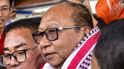 The swearing-in ceremony was held at Lok Bhavan, hours after the President's rule in the state was revoked.