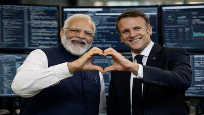 French President Emmanuel Macron shared an AI-generated photo with PM Modi. Image Courtesy: @EmmanuelMacron