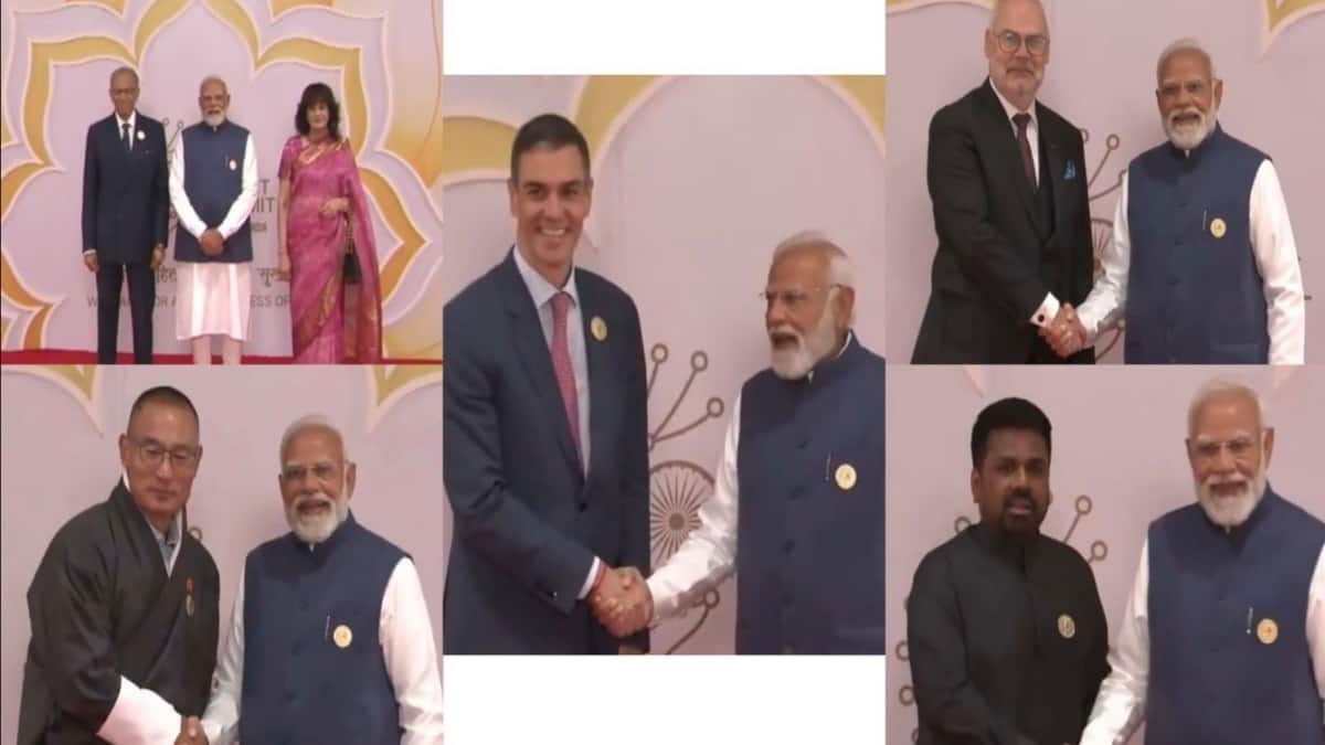 PM Modi welcomes world leaders at Bharat Mandapam for India AI Impact Summit