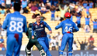 Noor Ahmad replaces Zia-ur Rahman in Afghanistan's XI for the T20 World Cup match against South Africa. Image: Reuters
