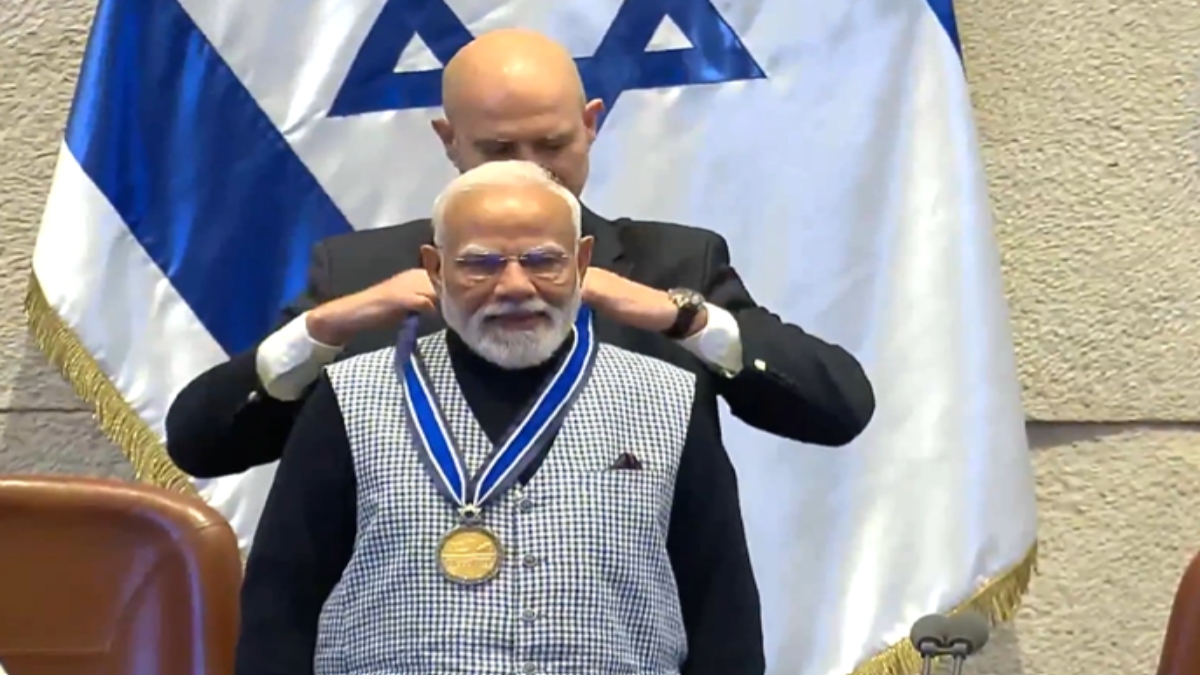 PM Modi conferred Speaker of the Knesset Medal, says honour reflects ‘enduring friendship’ between India and Israel PM Modi conferred Speaker of the Knesset Medal, says honour reflects ‘enduring friendship’ between India and Israel