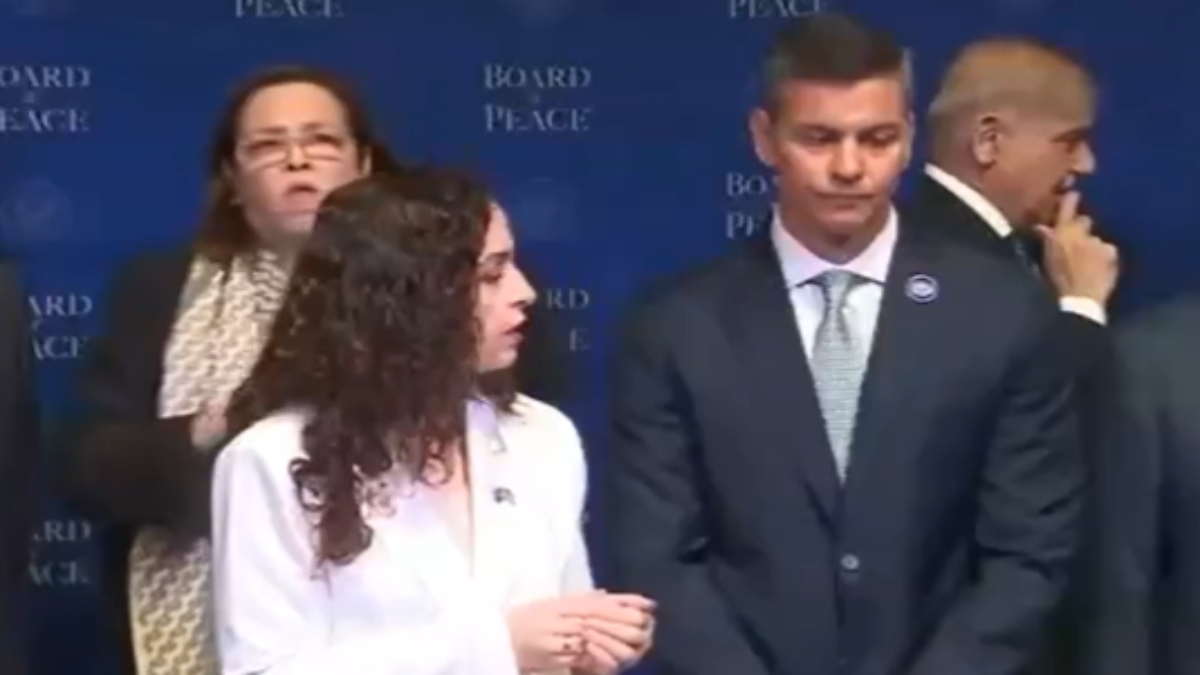 Prime Minister Shehbaz Sharif appeared sidelined at US President Donald Trump’s 'Board of Peace' meeting on Thursday. Screengrab Prime Minister Shehbaz Sharif appeared sidelined at US President Donald Trump’s 'Board of Peace' meeting on Thursday. Screengrab